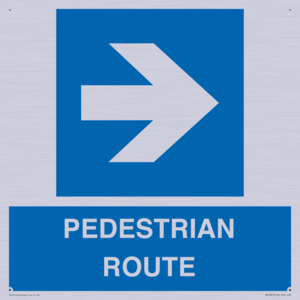 PEDESTRIAN ROUTE - right arrow